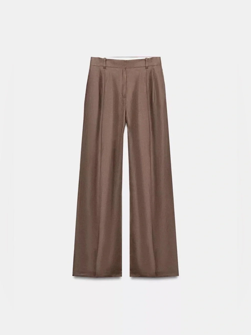 Zara 100% LINEN STRAIGHT LEG PANTS
